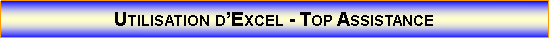 Zone de Texte: Utilisation dExcel - Top Assistance