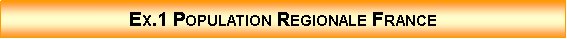 Zone de Texte: Ex.1 Population Regionale France