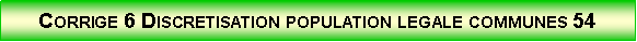 Zone de Texte: Corrige 6 Discretisation population legale communes 54